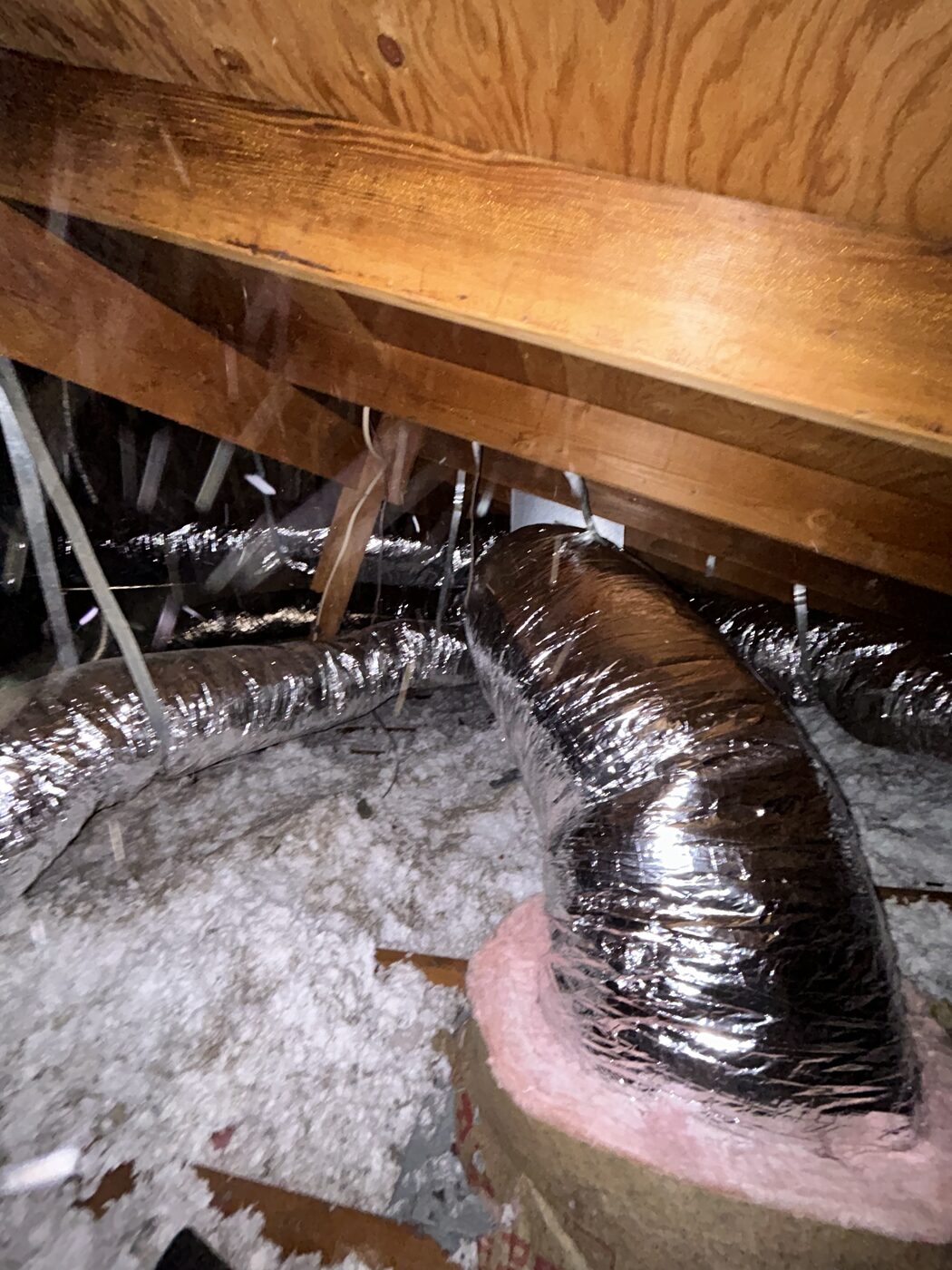 New attic duct run